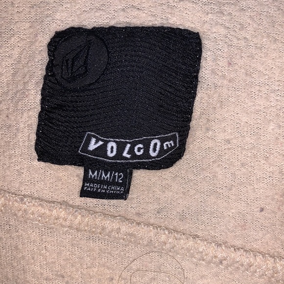 Volcom beige skater button Down jacket girls 12 - Picture 6 of 6